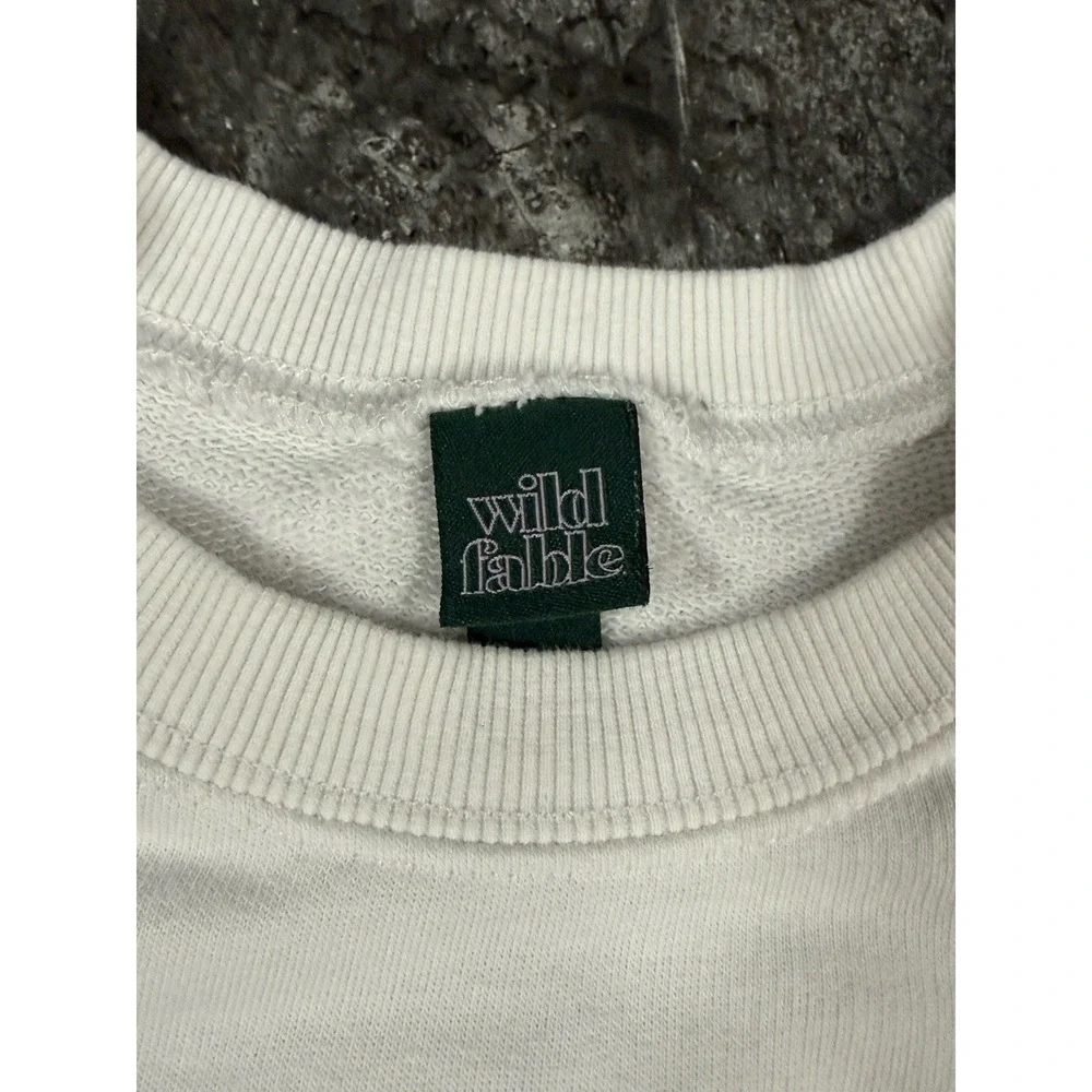 Wild Fable‎ Amalfi Lemon Coast Graphic Cotton Blend White Oversized Sweatshirt M - Picture 4 of 8